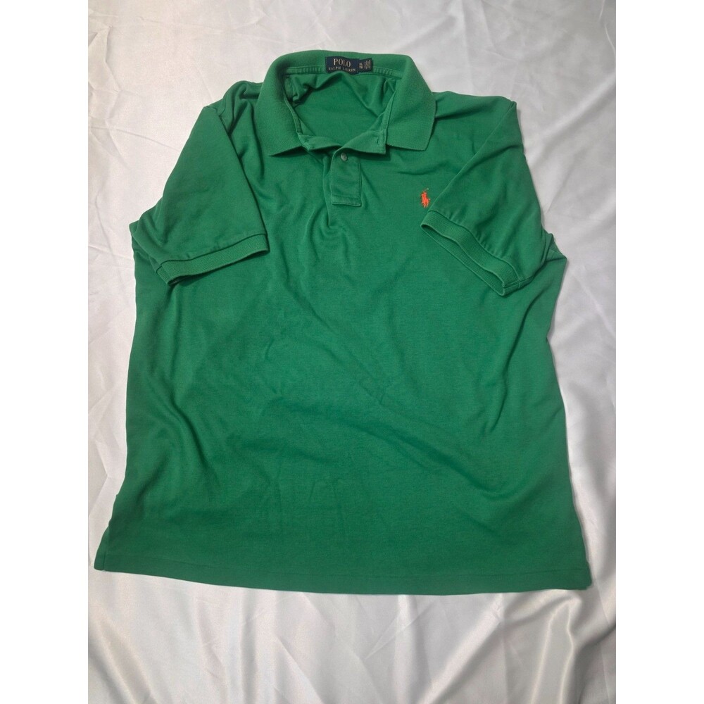 Polo Ralph Lauren Mens XL Kelly Green Short Sleeve Polo Shirt Cotton Pique